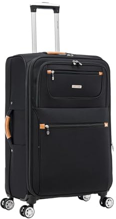 Large Suitcase 29 Super Lightweight Luggage 20% Expandable 4 Wheel Spinner Soft Shell Check in Luggage for 23kg