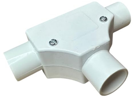 20 mm PVC-Inspektions-T-Stück, Weiß, 1 Stück