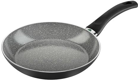 BALLARINI Bari Bratpfanne, 20 cm, Aluminium, Keramikbeschichtung, Kratzfeste Beschichtung, Keramikpfanne für alle Herdarten, Induktionsgeeignet [Made in Italy], Schwarz / Grau