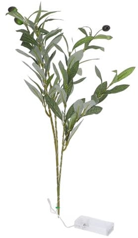 OSALADI Rami Di Ulivo Artificiali Foglie Finte Steli Luce Notturna Rami Di Albero Verdi Decorazioni Per Interni