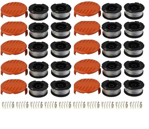 Zeroupshop Lot de 8 capuchons de bobine de rechange pour débroussailleuse Black & Decker GLC3630L GLC3630L20