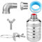 Gosknor Wasserschwimmerventil Set, 1/2 bis 3/4 Premium-Edelstahl Automatisches Schwimmerventil zur Wasserstandsregelung Ideal für Aquarien Schwimmbäder Viehtränken Destilliergeräte