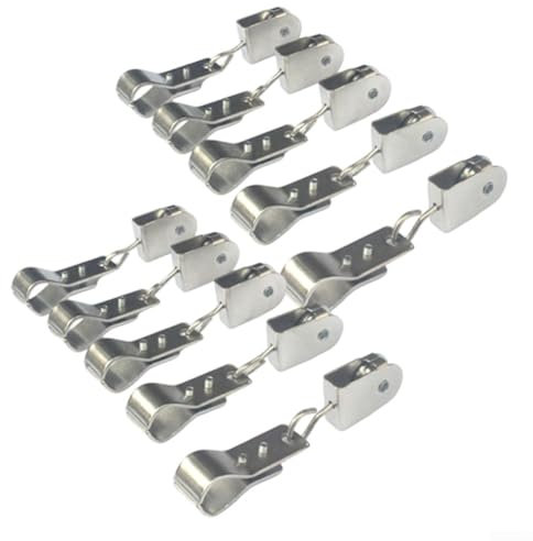 Vilgftyiet Kit de fixation pour voile d'ombrage - Kit de fixation robuste pour voile d'ombrage - Poulie en acier inoxydable et pinces