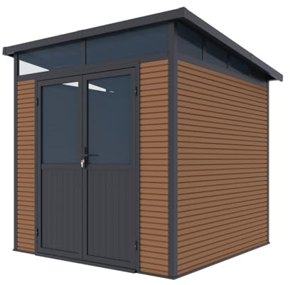 WEIDE WPC Gartenhaus 218x218 Teak