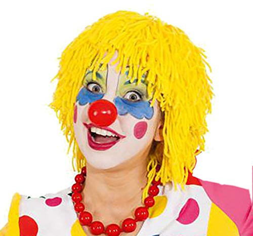Clownperücke Wolle, Farbe:gelb