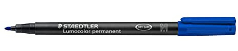 Staedtler Lumocolors Permanent Marker 317 m Pack of 6 Blue Line 1 mmaa