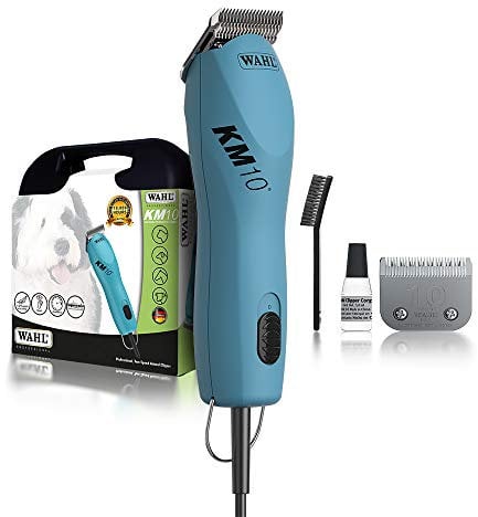 Wahl Dog Clippers, KM10 Two Speed Professional Dog Clipper, for All Coat Types, Corded, Precision Ground Blade, Pet Grooming, Trimming, Minimal Vibration & Ultra Quiet
