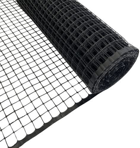 Plastic Mesh Fencing | 1m x 10m | 20mm Holes | Black | Netting For Garden Fences, Plant Support, Tree Guards, Reusable Plastic Mesh For Climbing Plants, Vegetables, Pets