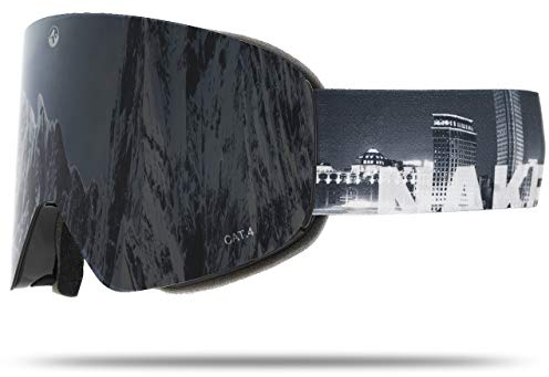 NAKED Optics Skibrille Männer, Ski Brille Frauen, Snowboardbrille (TROOP EVO City, ohne Schlechtwetterglas)