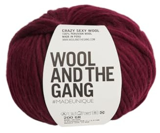 Wool and the Gang Crazy Sexy Wool, Margaux Red(053), 200g
