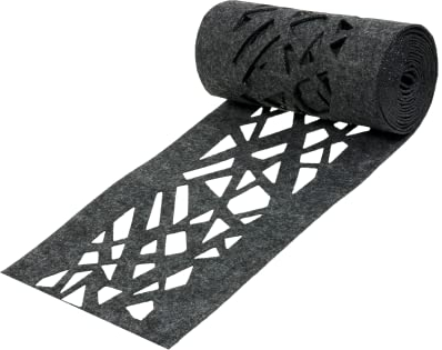 Zaundruck einzelner Sichtschutzstreifen aus Techno-Vlies - nachhaltiger Sichtschutz mit Laser Ornament - Windschutz 2,6 m x 19 cm - Schutzstreifen - Florenz Graphic