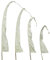 Asiastyle Balifahne | Farbe: Creme apricot | 4 Meter lang | ohne Stange | aus echtem Satin | Originale Umbul Fahne