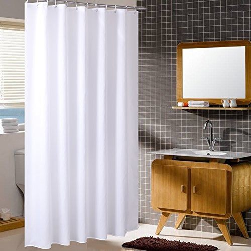 Homehold 240 cm di larghezza da 200 cm di altezza tenda bianca della doccia, tenda impermeabile del bagno del poliestere con i ganci