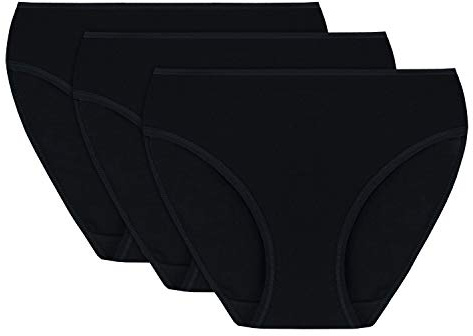 VIVISENCE Unterhosen Damen Slip Midi-Bikini Unterwäsche Normaler Bund Glatt Komfort Und Bequemlichkeit Klassischer Musterloser Slip Für Frauen Baumwolle 4002