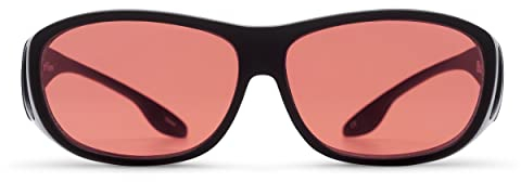BluBloc Blaulicht-blockierende Brille – FL-41 Filter für Migräne-Augenbelastung und Lichtempfindlichkeit (OverView-Stil, Indoor-Filter)