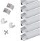 StarlandLed Profil LED Alu 45° - 6x100cm LED Aluminium Profil für LED-Streifen/Leisten mit Weiß Milchige Abdeckung,Endkappen,und Montageklammer