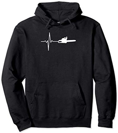 Herzschlag Kettensäge Motorsäge Holzarbeiter Zimmermann Pullover Hoodie