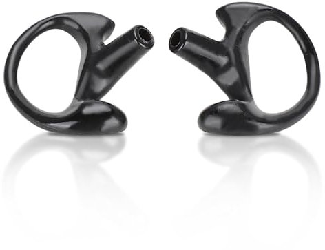 1 Pair Ear Molds for Two Way Radio Acoustic Tube Earpiece/Coil Tube Headset Replacement Earpiece Earmold, Soft Silicone Earmould for Most Coil Tube Audio Kits (M)