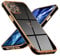 DEFBSC Case for iPhone 12 Pro Max, Fashion Cute Love Heart Shape Plating Edge Silicone Case Shockproof Soft TPU Back Cover Protective Case with Heart Pattern for iPhone 12 Pro Max - Black/Heart