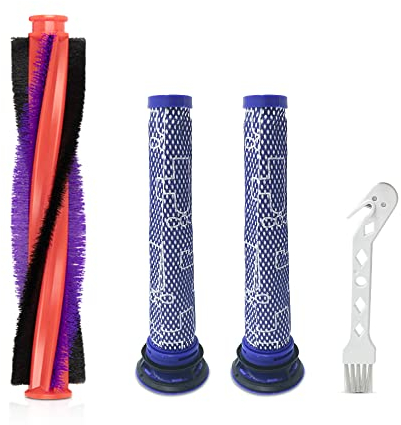 Smilefil 225mm/8.86in Replacement Parts Roller Brush Bar and Filter for Dyson V6 Head DC59 DC62 SV03 SV073 Vacuum Cleaner(225mm/8.86in)