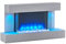 FLAMME Kingston Wall Mounted Fireplace up to 60 with 3 Flame Colours and 13 Mood Lighting Options (47 CEMENT GREY)