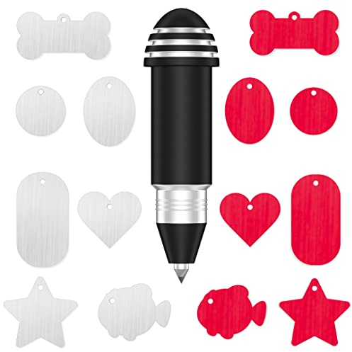 Dbwhole Gravierwerkzeug, mit 2 Farben und 7 schönen Blanko-Etiketten, kompatibel mit Cricut Maker, Explore, Explore Air, Explore Air 2 und Explore One