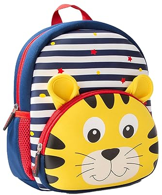 Pawleso Kindergartenrucksack, Kinderrucksack für Krippenkinder, 1-3 jahre Kleinkind Jungen Kita Rucksack, Cartoon Tiger Kindertasche
