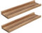 PHOENANCEE Lot de 2 Grandes étagères murales flottantes Vintage à Suspendre pour Salle de Bain, Chambre à Coucher, Toilettes, Cuisine, Bureau, Salon, Noir carbonisé, 60 x 13 x 40 cm