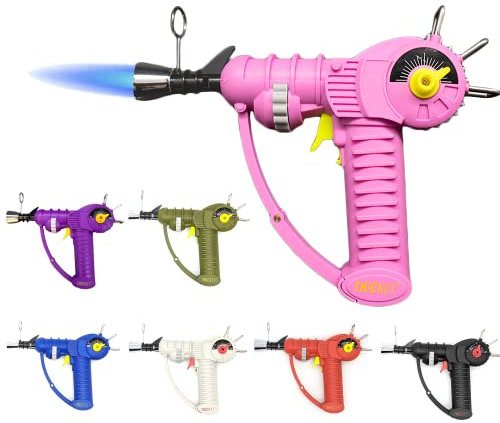 THiCket Raygun Torch Lighter, with Adjustable Flame and Safety Lock (Pink)