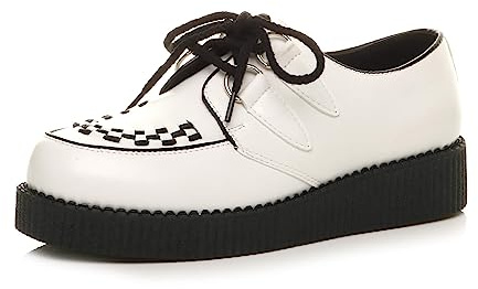 AJVANI Platform lace up Goth Brothel Creepers Beetle Crushers Shoes Size 7 41
