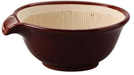 TEmkin Pratique Japon céramique Portable créatif Bol mortier Suribachi pour ménage Ornement Vaisselle décoration Bol Vaisselle