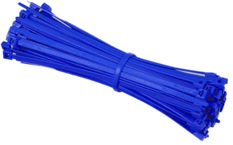 BLAUE Kabelbinder 100 Stück - verschiedene Größen & Längen - Polyamid 6.6 - NEU - Made in der EU (2,6x100mm)