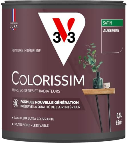 V33 Peinture multi-supports Colorissim® Aubergine satin 0,5L