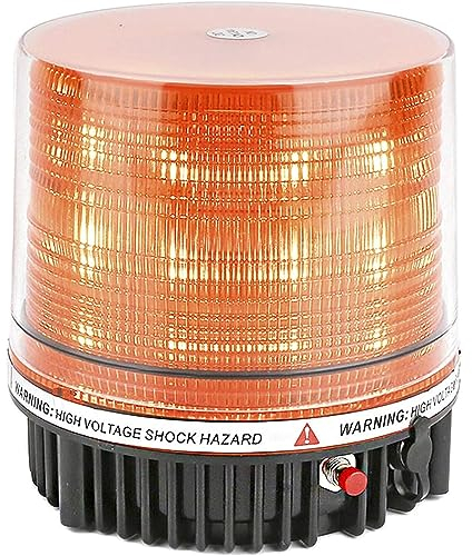 ROUTEKING Gyrophare Led Sans Fil - Batterie orange LED lampe d'avertissement de flash sur le flash lampe d'urgence du courrier 12V/24V magnétique et prise de charge pour camion véhicule (ambre)