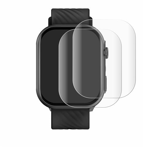 BROTECT Schutzfolie für Yuede Smartwatch 2 | 2 Stück Transparenter Displayschutz Made in Germany Klare Full-Screen Folie Full-Cover 3D Curved Montage Kit
