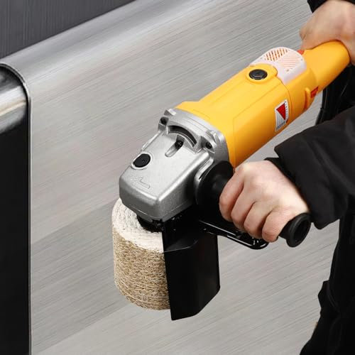 Satiniermaschine 1400W Elektrische Bürstenschleifer für Holz Schleifmaschine mit der einstellbaren 8-Geschwindigkeit, Vollkupfer-Motor, zum Ziehen von Metalloberflächen, Rostfreiem Stahl und Holz
