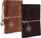BetterJonny 2 Pack Leder Notizbuch A7, Retro Notizbuch aus Leder Vintage Spiralbindung Tagebuch Nachfüllbares Tagebuch Reisetagebuch Skizzenbuch für Männer und Damen, Kaffee und Braun
