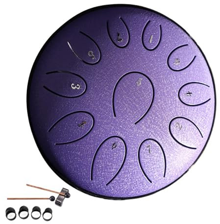 Regentrommel Für Den Außenbereich, Chakra-Trommel Für Regen, Zungentrommel Aus Stahl, Regenspiel, 15,2 Cm, 11 Töne, Wasserdichtes -Handpan-Trommelinstrument Für Den Garten