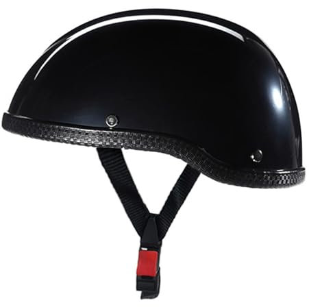 Adulti Metà Aperto Faccia Casco da Motociclista Scodella Caschi Cromwell Casco Moto Demi-Jet per Donna Uomo Motorcycle Helmet ECE Omologato per ciclomotore Chopper Scooter B,56-60CM