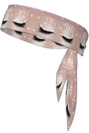 Rosa Gold Ciglia Sport Cravatta Doppio Lato Fascia Uomini E Donne Bowtie Sport Copricapo Esercizio Esercizio Fascia