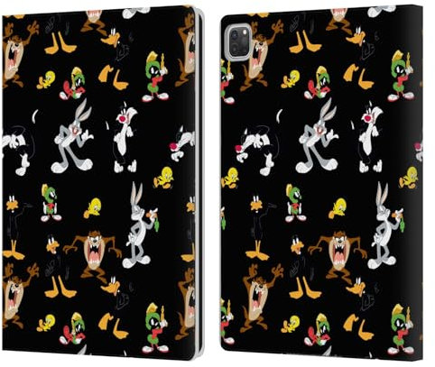Head Case Designs Licenza Ufficiale Looney Tunes Nero Modelli Custodia Portafoglio in Pelle Compatibile con Apple iPad PRO 13 M4 2024