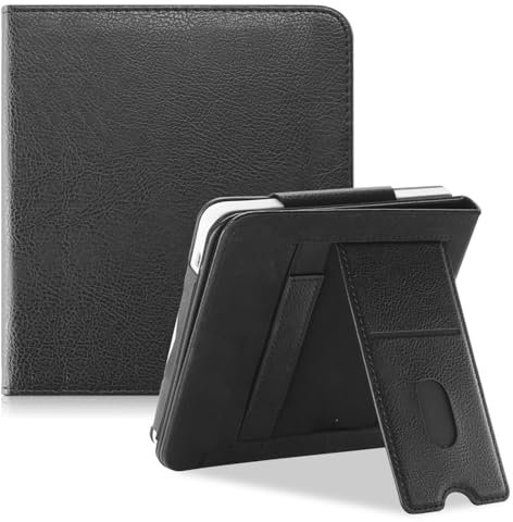 DINGGUAGUA Funda Compatible con BOOX Go Color 7 E-Reader, Carcasa con Soporte y Correa de Mano,Negro