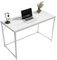 Direct Online Houseware House of Home - Computer Desk for Home Office, Sturdy Workstation with Rustic Top Desk (White, 100 x 50 CM) Ideal for Gamers and Professionals