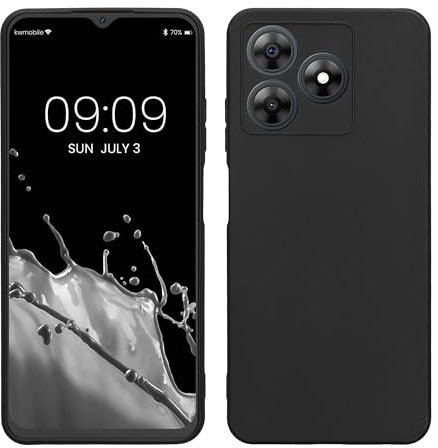 kwmobile Custodia Compatibile con Blackview Wave 8 Cover - Back Case per Smartphone in Silicone TPU - Protezione Gommata - nero matt