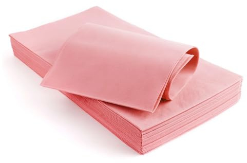 Generico 25 Tovaglie in TNT Tessuto Non Tessuto Misura 100x100cm COPRIMACCHIA 50gr m/q Ideali per la ristorazione sagre feste vari colori (Rosa)
