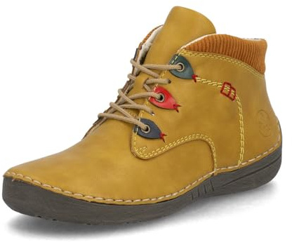 Rieker Damen Klassische Stiefel 52544, Frauen Stiefel,Boots,Winterstiefel,Winterschuhe,uebergangsstiefel,uebergangsschuhe,gelb (68),39 EU / 6 UK