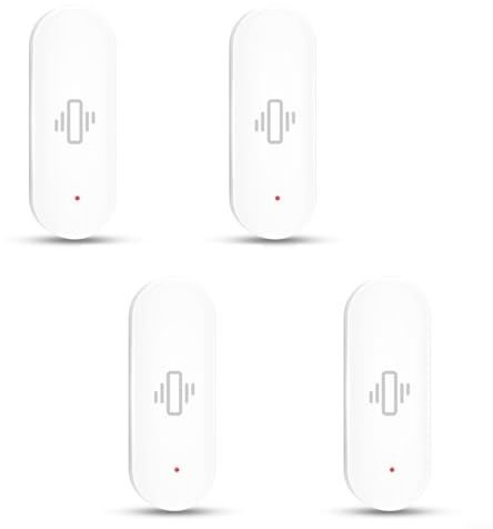 HOHOVYVY Briefkasten Sensor,Bewegungsmelder Alarm,Für Tuya WIFI Smart Vibrationssensor Echtzeit-Bewegungsmelder Für SmartLife App Alarmhistorie(4 Stück)