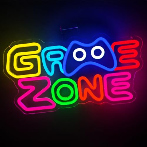 SONGYUNEON Game Zone Neon Sign Gaming Lamp LED Pictures Neon Signs for Wall USB Light for Gaming Accessories Room Decoration Kids Party Bedroom Game Room Decor