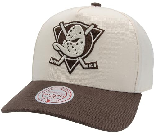 Mitchell & Ness NHL Fashion Basic 2T Pro Snapback Basecap - Anaheim Ducks, Creme