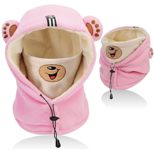 AYPOW Kinder Sturmhaube Winter, Thermo Fleece Schlupfmütze Balaclava Skimaske, Multifunktionale Winddichte Mütze Kapuze Verstellbare Gesichtsmaske Wintermütze Schal für Jungen Mädchen Outdoor